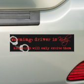 De bestuurder is Kinky Bumpersticker (Op auto)