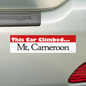 De bestuurder van deze auto beklom Mt. Kameroen Bumpersticker (Op auto)