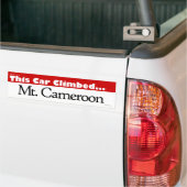 De bestuurder van deze auto beklom Mt. Kameroen Bumpersticker (Op Truck)