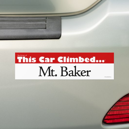 De bestuurder van deze auto klom Mt. Baker Bumpersticker (Op auto)