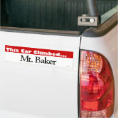 De bestuurder van deze auto klom Mt. Baker Bumpersticker (Op Truck)