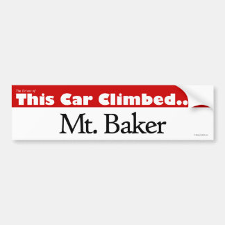De bestuurder van deze auto klom Mt. Baker Bumpersticker