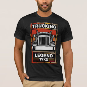 De bestuurder van het vrachtwagen Retro Trucker Le T-shirt