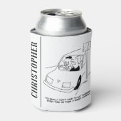 De bestuurder zegt Kaas wanneer het overgaan van e Blikjeskoeler (Blikje Voorkant)