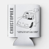 De bestuurder zegt Kaas wanneer het overgaan van e Blikjeskoeler (Achterkant)