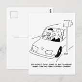 De bestuurder zegt Kaas wanneer het overgaan van e Briefkaart (Voorkant / Achterkant)