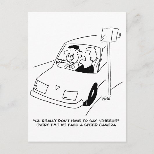 De bestuurder zegt Kaas wanneer het overgaan van e Briefkaart (Voorkant)