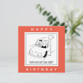 De bestuurder zegt Kaas wanneer het overgaan van e Kaart (Staand voorkant)