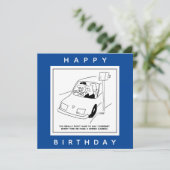 De bestuurder zegt Kaas wanneer het overgaan van e Kaart (Staand voorkant)