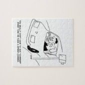 De bestuurder zegt Kaas wanneer het overgaan van e Legpuzzel (Horizontaal)