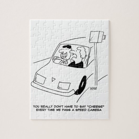 De bestuurder zegt Kaas wanneer het overgaan van e Legpuzzel (Verticaal)