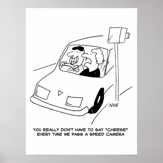 De bestuurder zegt Kaas wanneer het overgaan van e Poster (Voorkant)