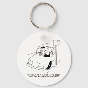 De bestuurder zegt Kaas wanneer het overgaan van e Sleutelhanger