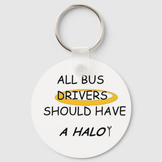 De bestuurders van schoolbussen moeten een halo he sleutelhanger (Voorkant)