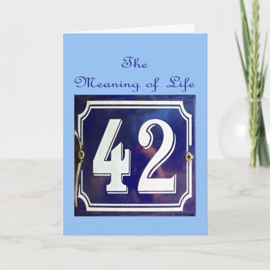 De betekenis van alles. kaart (Voorkant)