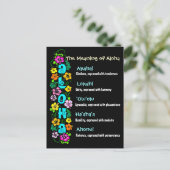 De betekenis van Aloha Briefkaart (Staand voorkant)