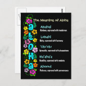 De betekenis van Aloha Briefkaart (Voorkant / Achterkant)