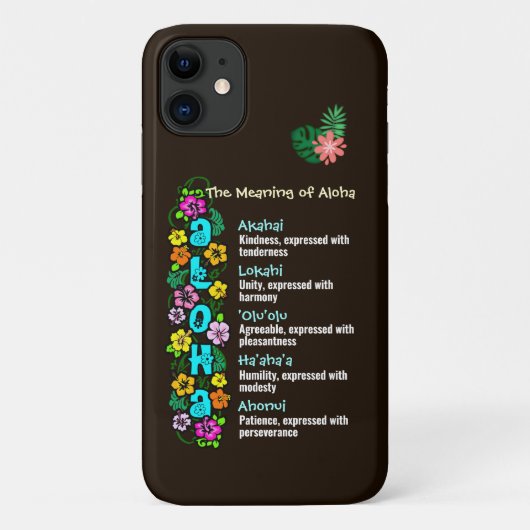 De betekenis van Aloha Phone Case (Achterkant)