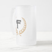"De Betekenis van Bier." Monogram Biermok Matglas Bierpul (Voorkant links)