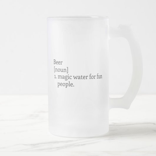 "De Betekenis van Bier." Monogram Biermok Matglas Bierpul (Rechts)