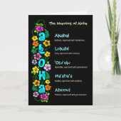 De betekenis van de Aloha-kaart Kaart (Voorkant)