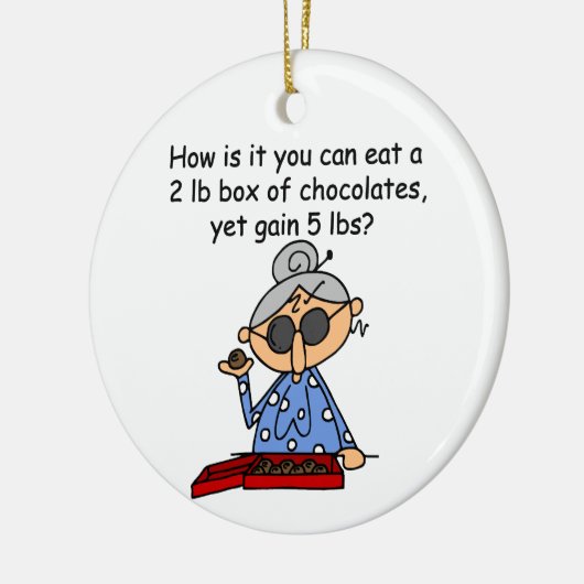 De Betekenis van de chocolade Keramisch Ornament (Links)