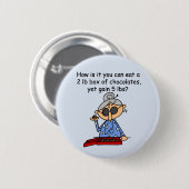 De Betekenis van de chocolade Ronde Button 5,7 Cm (Voorkant /achterkant)