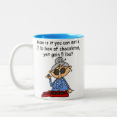 De Betekenis van de chocolade Tweekleurige Koffiemok (Links)