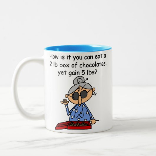 De Betekenis van de chocolade Tweekleurige Koffiemok (Links)