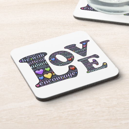 De betekenis van de liefde bier onderzetter (Linkerzijde)