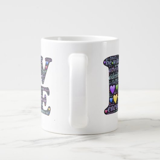 De betekenis van de liefde grote koffiekop (Achterkant)