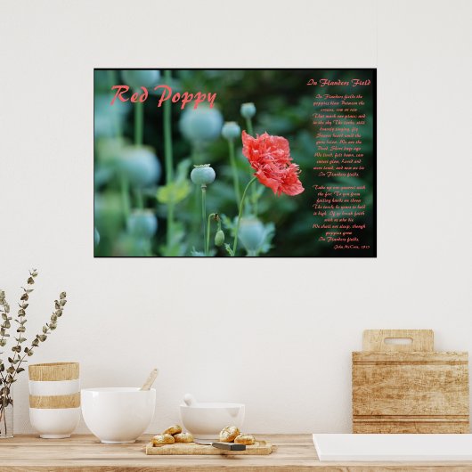 De betekenis van de Rode Poppy Poster (Keuken)