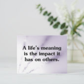 De betekenis van het leven helpt anderen briefkaart (Staand voorkant)