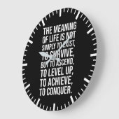 De betekenis van het leven is overwinnen grote klok (Hoek)