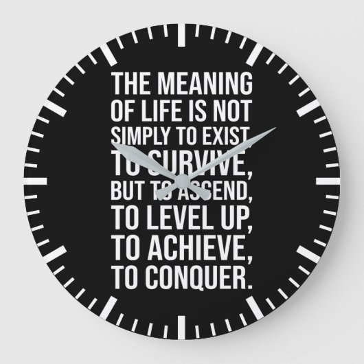 De betekenis van het leven is overwinnen grote klok (Voorkant)