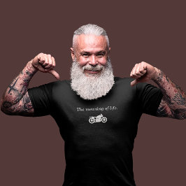 De betekenis van het leven motorfiets t shirt