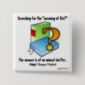 De betekenis van het leven vierkante button 5,1 cm (Voorkant)