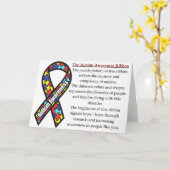 De betekenis van het Lint van het autisme Kaart (Gele Bloem)