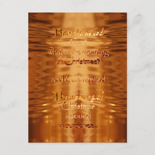 De betekenis van Kerst Inspirerend Typografie Briefkaart (Voorkant)