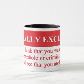 De betekenis van wederzijds uitsluitende mok (Midden)