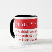 De betekenis van wederzijds uitsluitende mok (Voorkant links)