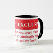 De betekenis van wederzijds uitsluitende mok (Voorkant rechts)