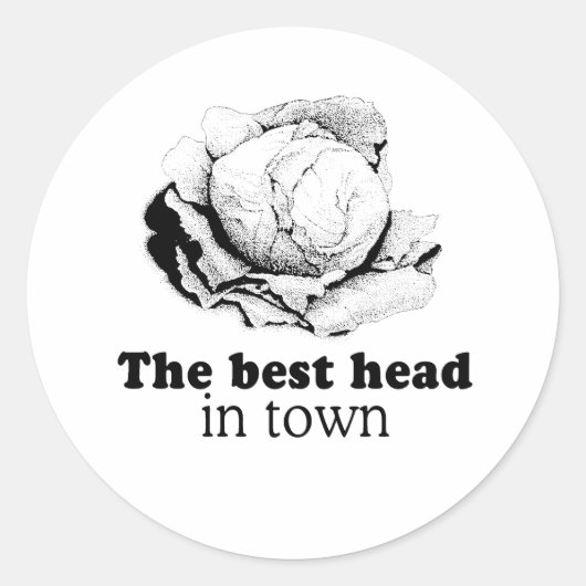 DE BETER KOP IN DE STAD RONDE STICKER (Voorkant)