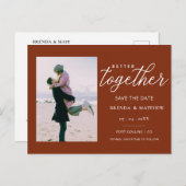 De beter samen Minimale Foto bewaart de Datum Aankondigingskaart (Voorkant / Achterkant)