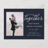 De beter samen Minimale Foto bewaart de Datum Aankondigingskaart (Voorkant)