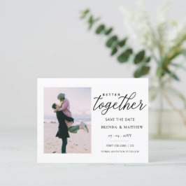 De beter samen Minimale Foto bewaart de Datum Aankondigingskaart