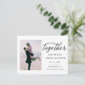 De beter samen Minimale Foto bewaart de Datum Aankondigingskaart (Staand voorkant)