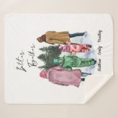 De beter samen winterfamilie van 4 met Namen Sherpa Deken (Voorkant (horizontaal))