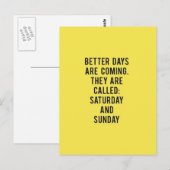 DE BETERE DAGEN KOMEN ZIJ WORDEN GENOEMD VERKEERDA BRIEFKAART (Voorkant / Achterkant)