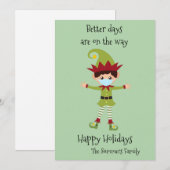 De betere Dagen zijn onderweg Elf 2021 Feestdagenkaart (Voorkant / Achterkant)